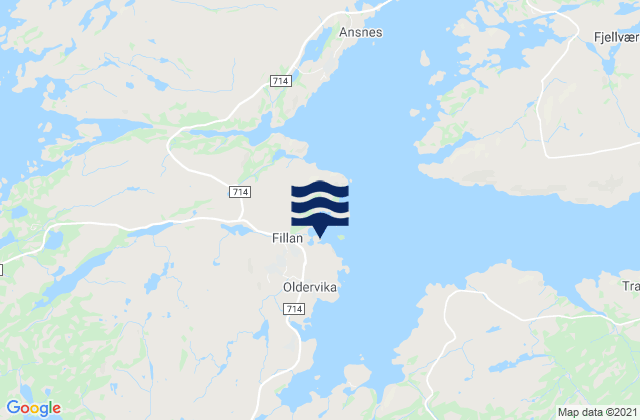 Fillan, Norway tide times map