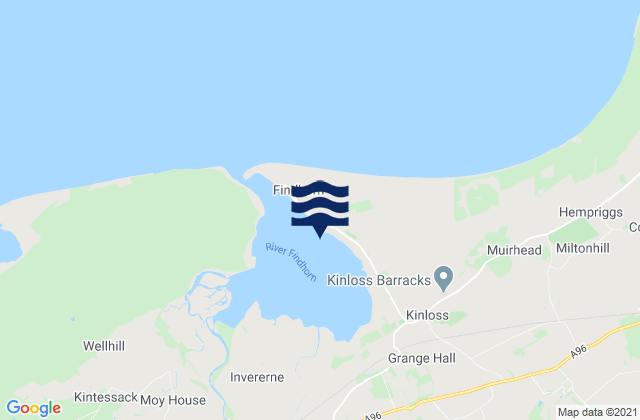 Findhorn Bay, United Kingdom tide times map