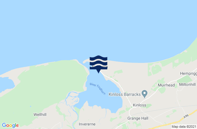 Findhorn, United Kingdom tide times map