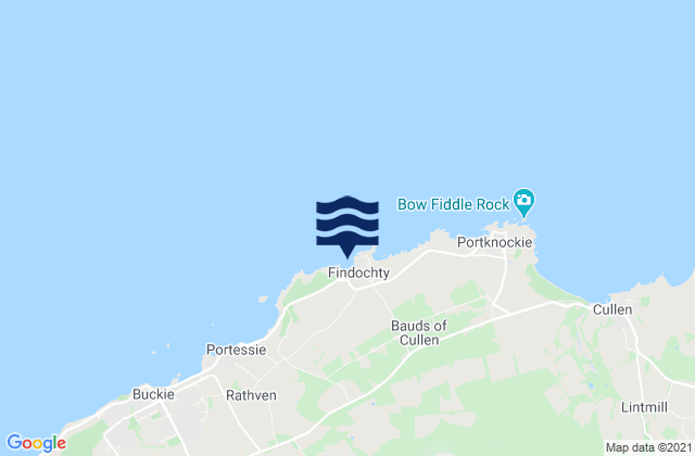 Findochty Beach, United Kingdom tide times map