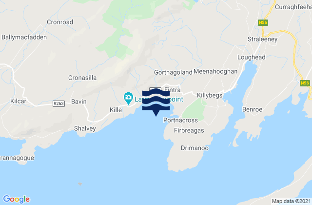 Fintragh Bay, Ireland tide times map
