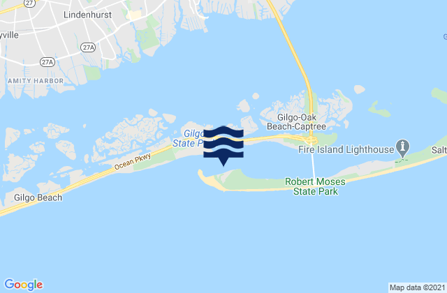 Fire I. Inlet 0.5 mi. S of Oak Beach, United States tide chart map