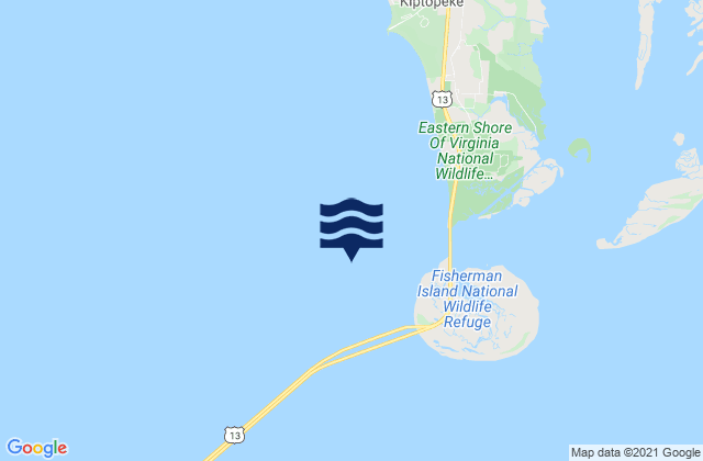 Fishermans I. 1.1 miles northwest of, United States tide chart map