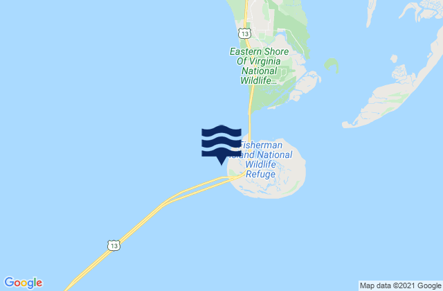 Fishermans Island, United States tide chart map