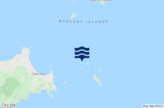Flat Island, New Zealand tide times map