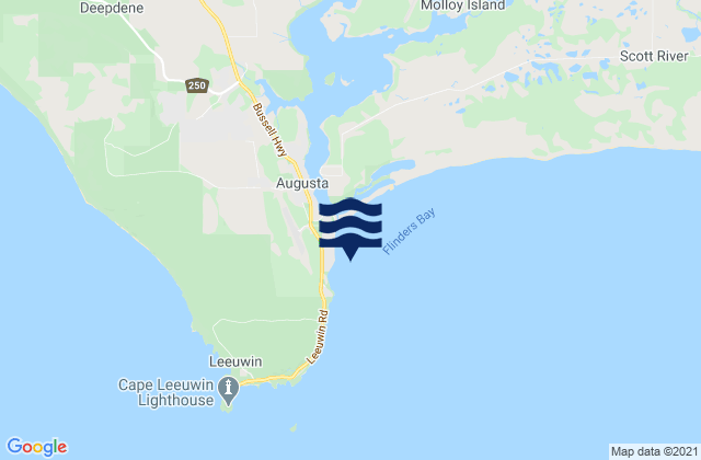 Flinders Bay, Australia tide times map