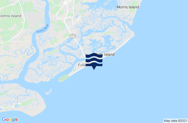 Folly Island (outer Coast), United States tide chart map