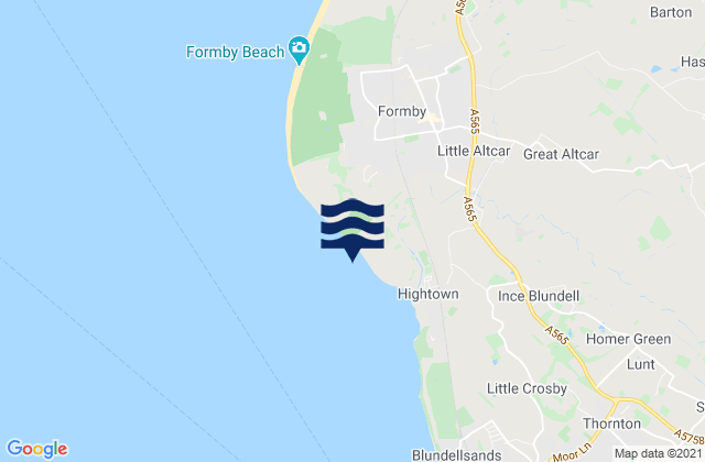 Formby, United Kingdom tide times map