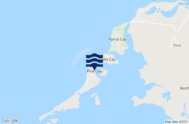 Fort George Cut (Pine Cay), Haiti tide times map