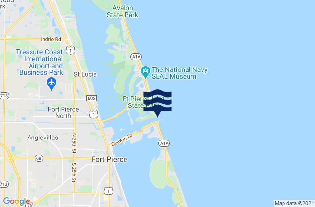 Fort Pierce Inlet Entrance, United States tide chart map
