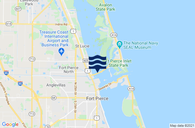 Fort Pierce North Beach Causeway, United States tide chart map