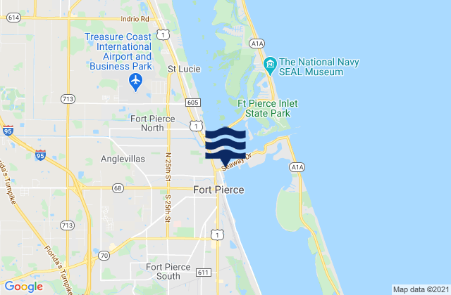 Fort Pierce South Beach Causeway, United States tide chart map