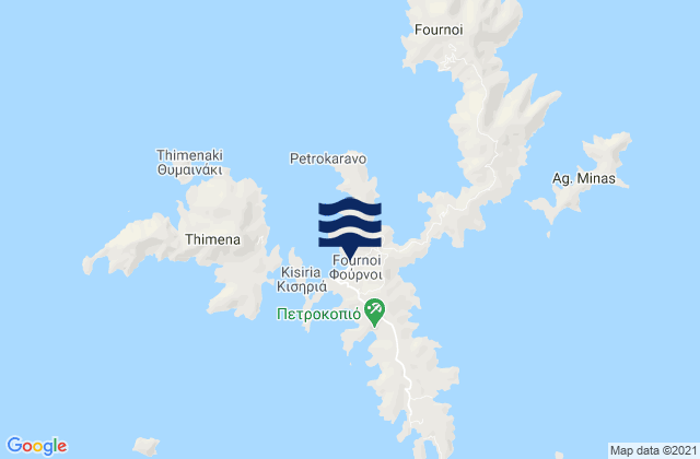 Fournoi, Greece tide times map