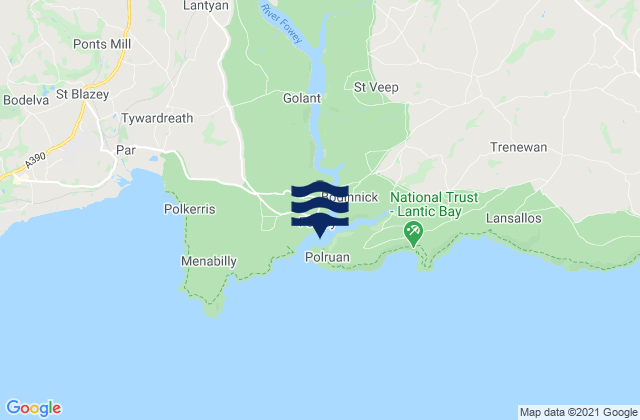 Fowey, United Kingdom tide times map