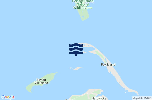 Fox Island (Miramich), Canada tide times map