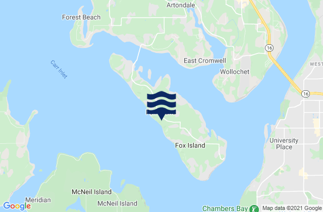 Fox Island, United States tide chart map