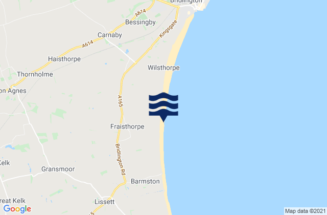 Fraisthorpe Beach, United Kingdom tide times map