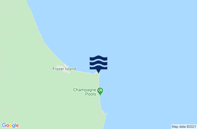 Fraser Island - Waddy Point, Australia tide times map