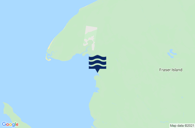 Fraser Island, Australia tide times map