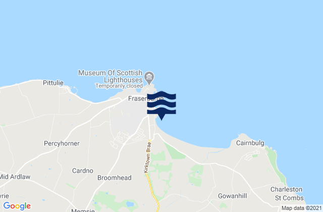 Fraserburgh Beach, United Kingdom tide times map