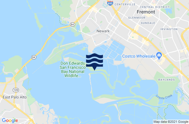 Fremont, United States tide chart map