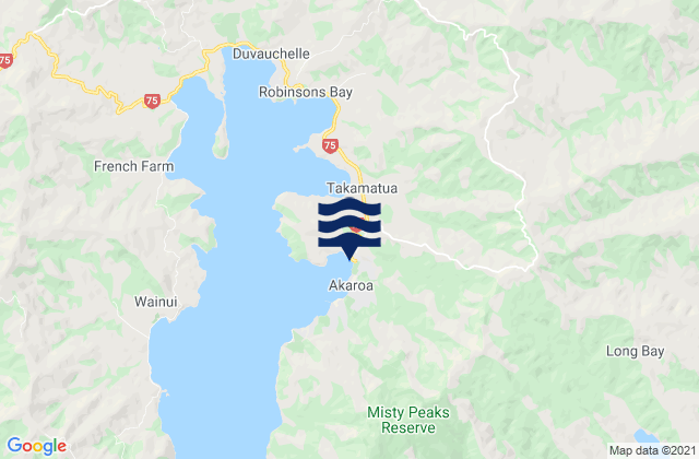 French Bay - Akaroa, New Zealand tide times map
