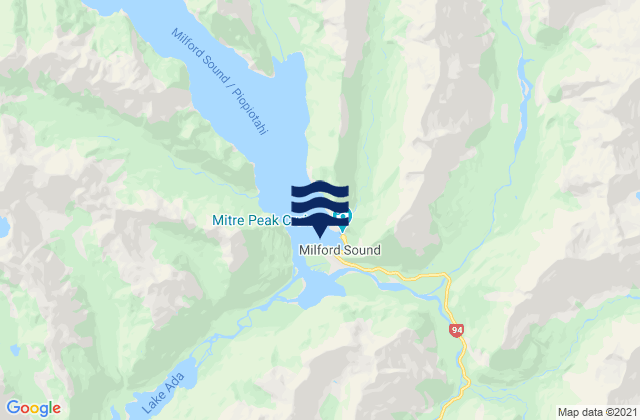 Fresh Water Basin, New Zealand tide times map