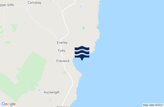 Freswick Bay, United Kingdom tide times map