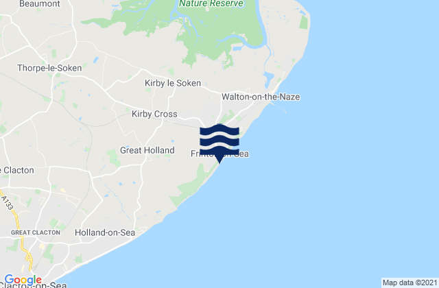 Frinton-on-Sea, United Kingdom tide times map