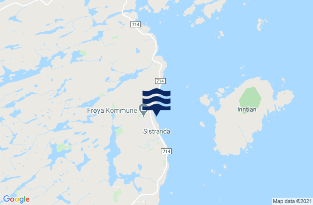 Froya, Norway tide times map