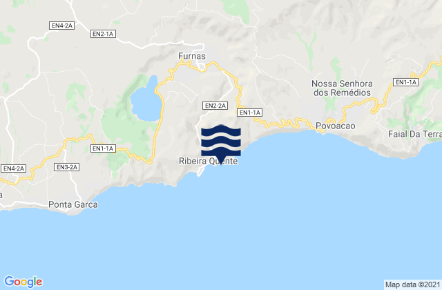 Furnas, Portugal tide times map