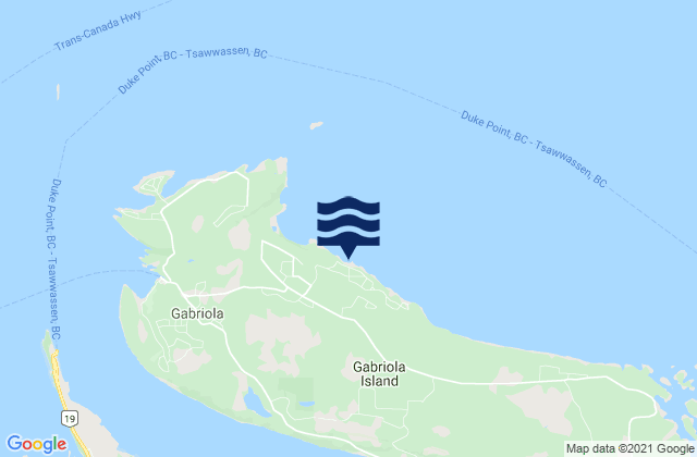 Gabriola Island, Canada tide times map