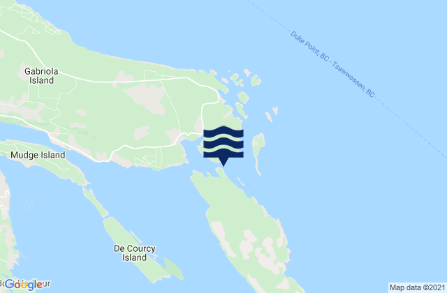 Gabriola Passage, Canada tide times map