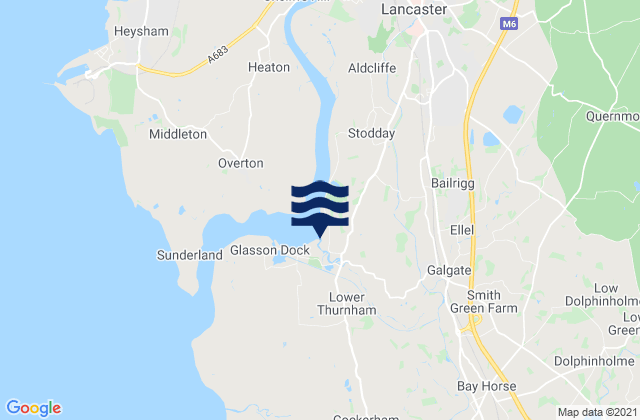 Galgate, United Kingdom tide times map