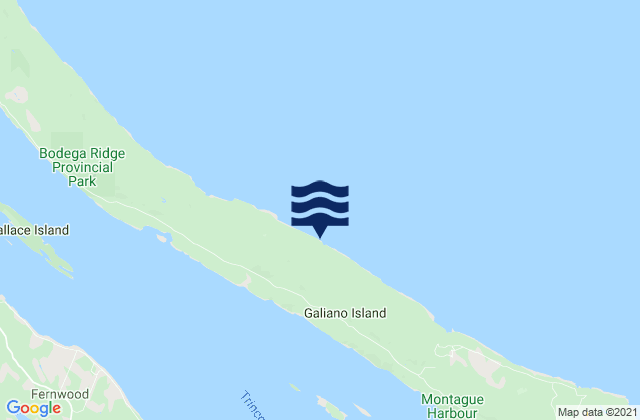Galiano Island, Canada tide times map