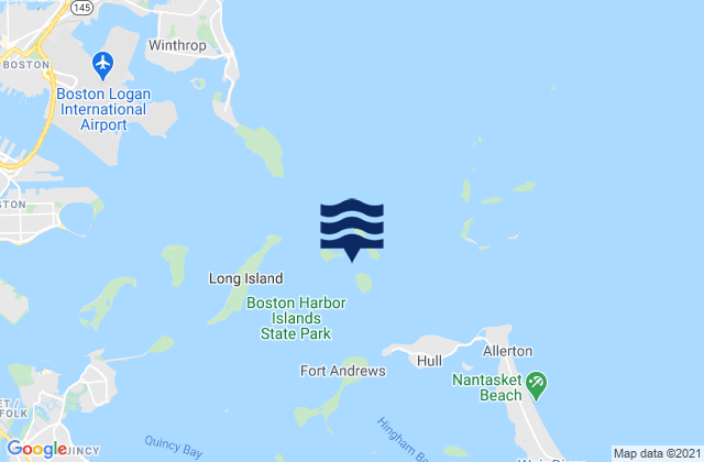 Gallops Island 0.1 n.mi. southeast of, United States tide chart map