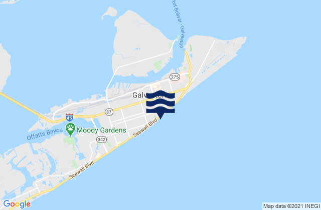 Galveston - FlagshipPier, United States tide chart map