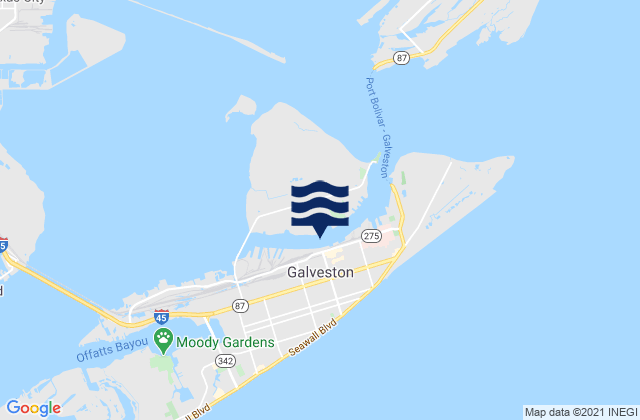 Galveston, United States tide chart map