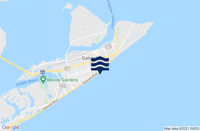 Galveston Pleasure Pier, United States tide chart map