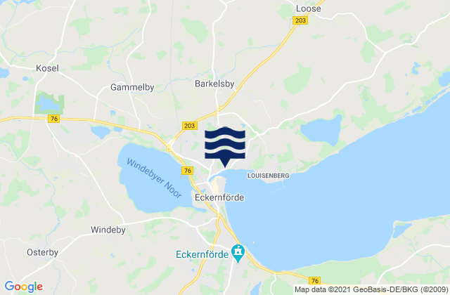 Gammelby, Germany tide times map