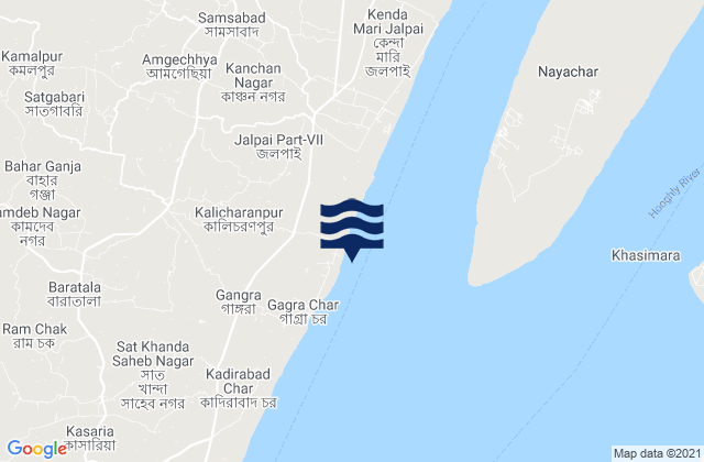 Gangra Semaphore, India tide times map