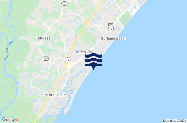 Garden City Pier (ocean), United States tide chart map