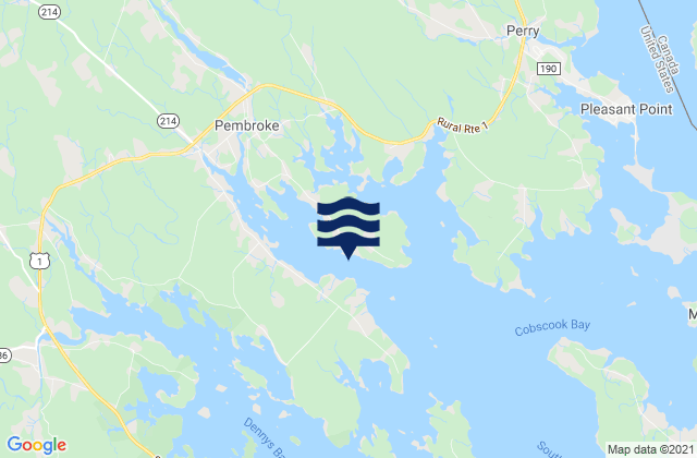 Garnet Point (Pennamquan River), Canada tide times map