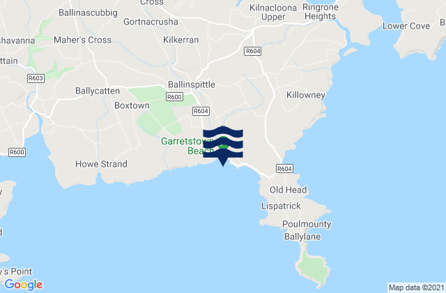 Garretstown, Ireland tide times map