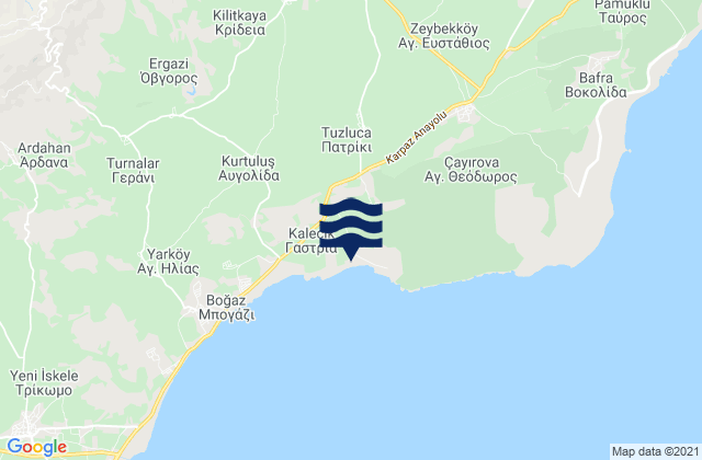 Gastria, Cyprus tide times map