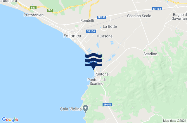 Gavorrano, Italy tide times map