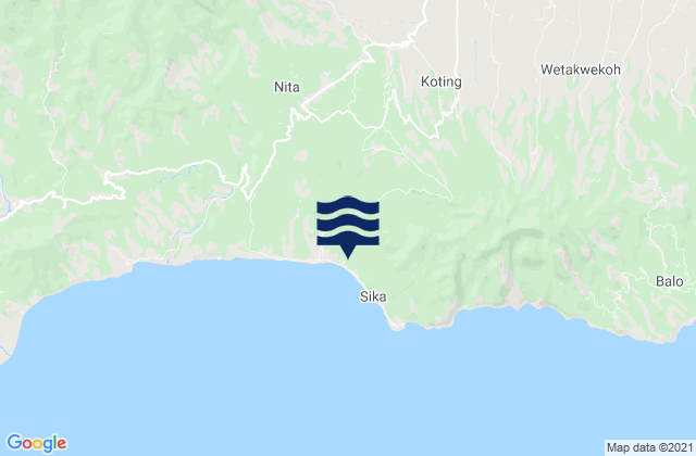Gehaklau, Indonesia tide times map