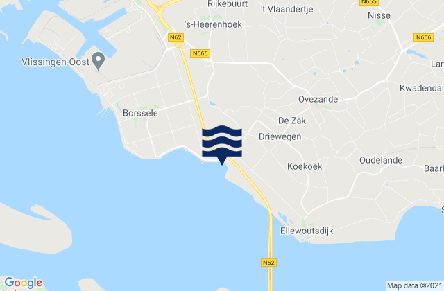 Gemeente Borsele, Netherlands tide times map