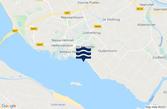Gemeente Brielle, Netherlands tide times map