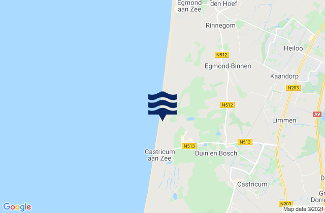 Gemeente Castricum, Netherlands tide times map